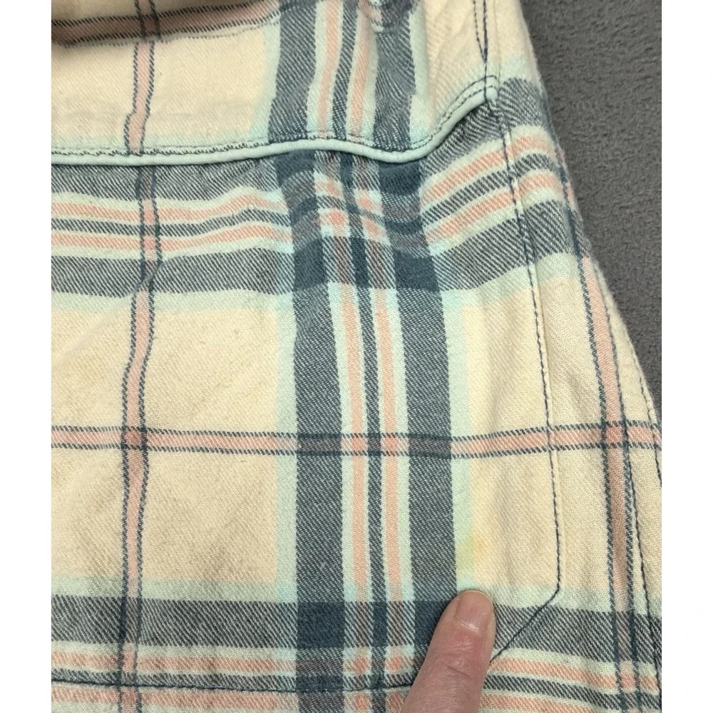 Vintage Duluth Trading Robe Women XS Gray Pink Lightweight House Flat Wraparound